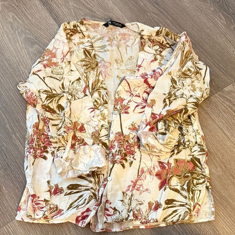 Zara Multicolor Floral Blouse